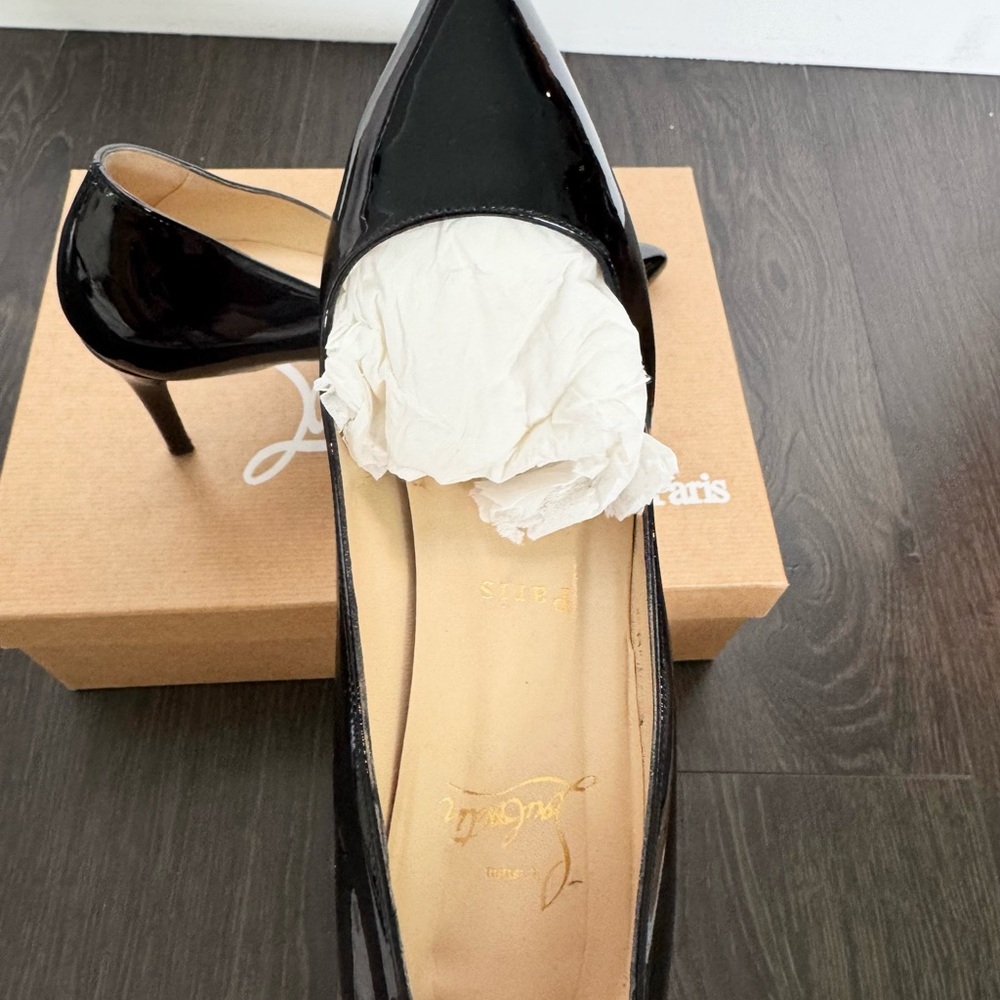 Authentic Christian Louboutin Kate Heels (Black) size 7 85mm - Picture 2 of 6
